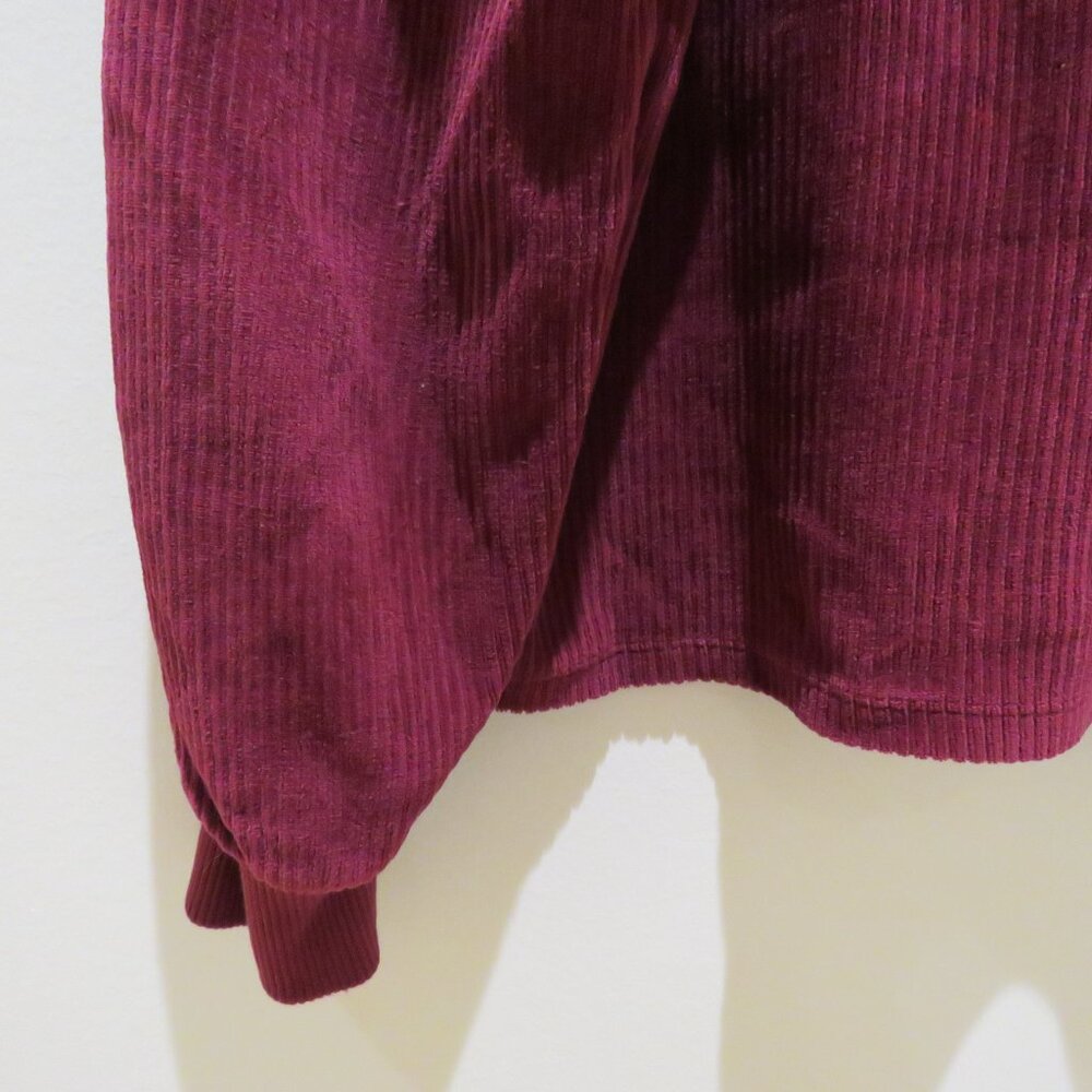 SEZANE Josie Sweatshirt Top Plum Corduroy Size Small Boho Romantic Cottage Trad - Picture 13 of 15